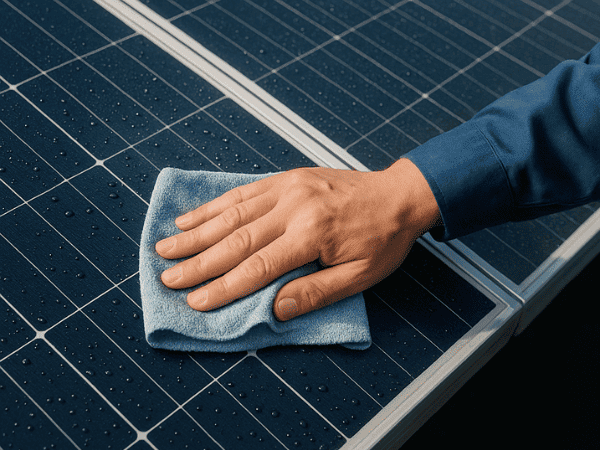 Imagen limpieza limpieza para paneles solares